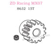 ZD Racing MX-07 Parts Motor Gear 15T Chrome Molybdenum Steel 8632
