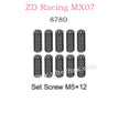 ZD Racing MX-07 Parts Screw Set M5X12 8780