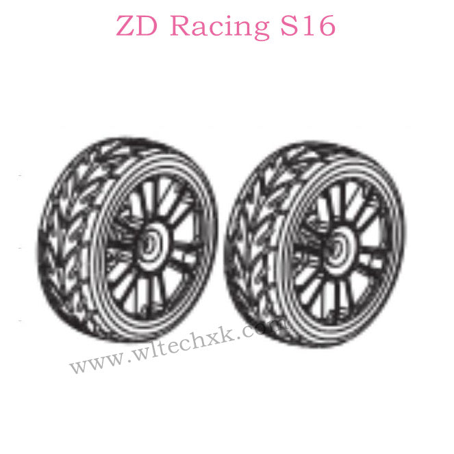 ZD Racing S16 Rocket parts Tire Rim Coppery Set 6628